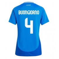 Italy Alessandro Buongiorno #4 Replica Home Shirt Ladies Euro 2024 Short Sleeve